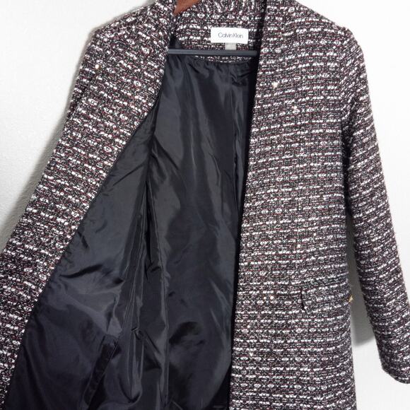 Calvin Klein Women’s Raffia Coat Old Money Office Siren Quiet Luxury Size L - Picture 7 of 12